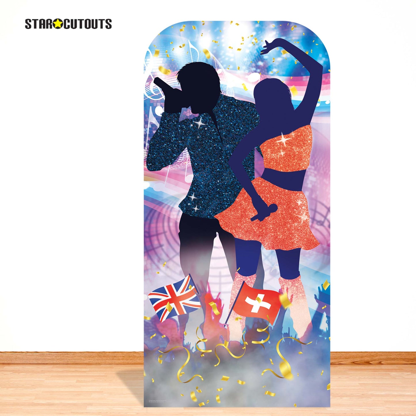 SC4550 Switzerland Song Contest Dancing StandIn Cardboard Cut Out Height 193cm