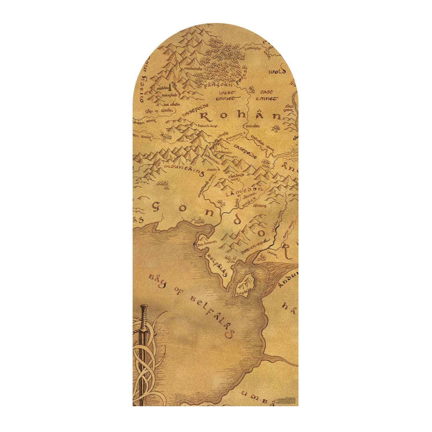 SC4562 Lord of the Rings Map Backdrop Single Cardboard Cut Out Height 185cm