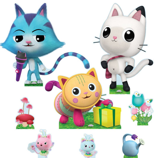 SC4564 Pandy Paws, CatRat, Pillow Cat Cardboard Cutout Decoration  Multi Pack Bundle - Gabbys Dolhouse Height 56cm