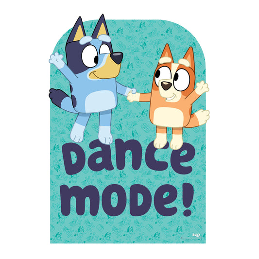SC4572 Bluey and Bingo Dancing Child Sized Backdrop Cardboard Cut Out Height 134cm