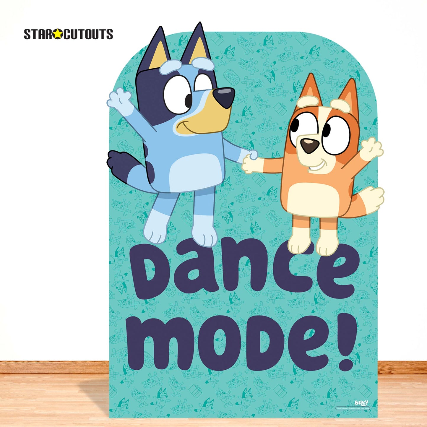 SC4572 Bluey and Bingo Dancing Child Sized Backdrop Cardboard Cut Out Height 134cm
