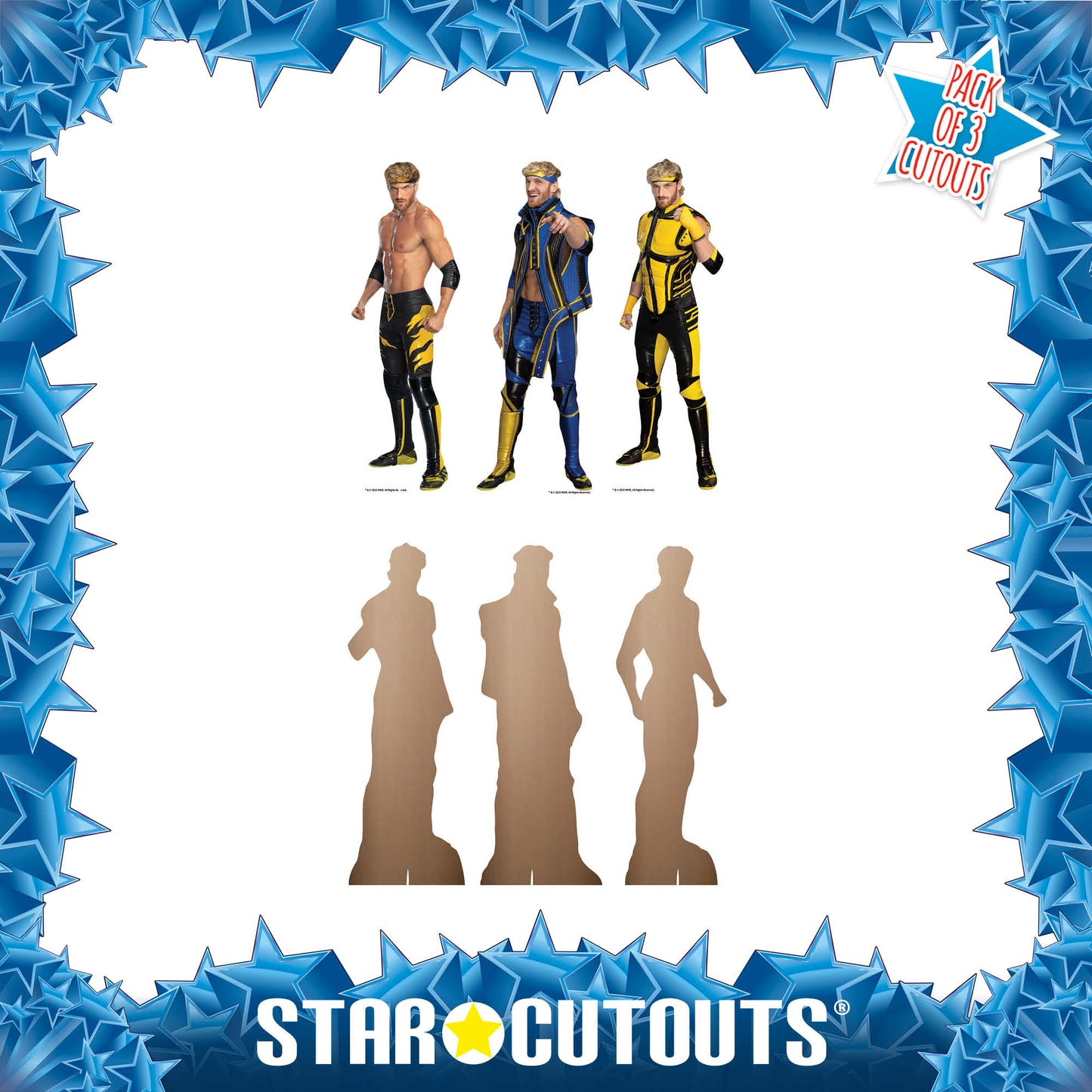 SC4583 WWE Logan Paul Three Shelf Top Cardboard Cut Outs Height 31cm