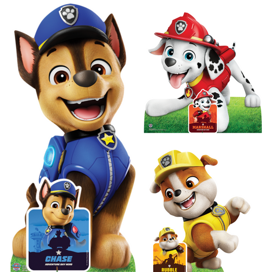 SC4598 Chase, Marshall and Rubble Paw Patrol  Multi Pack Bundle Cardboard Cut Outs Height 66cm