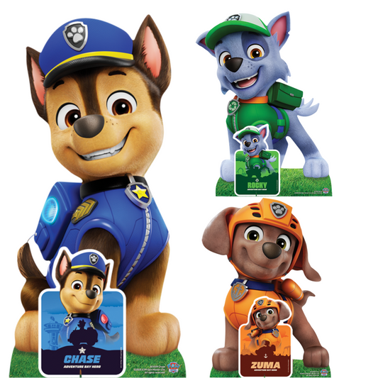 SC4599 Chase, Rocky  and Zuma  Paw Patrol Multi Pack Bundle Cardboard Cut Outs Height 66cm