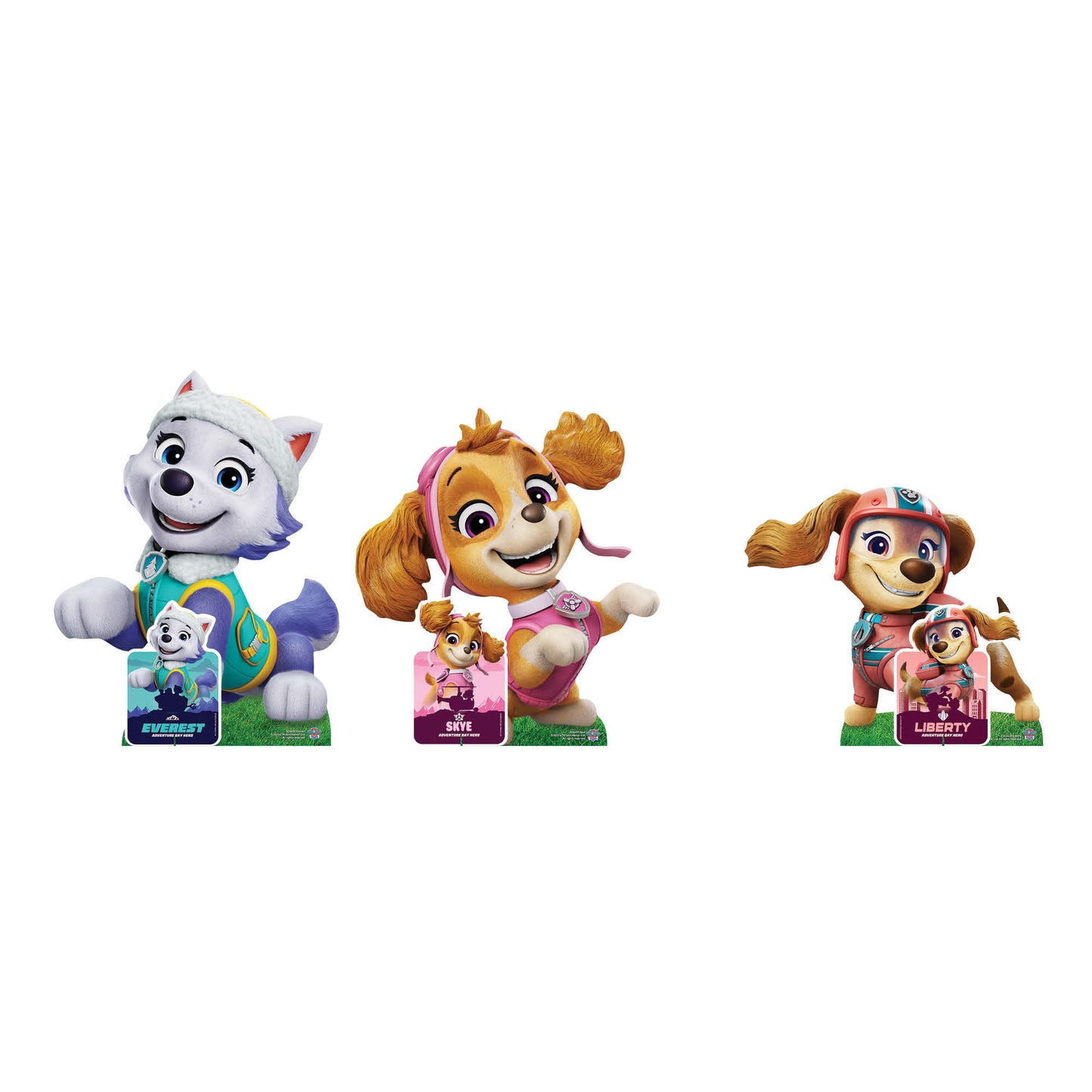 SC4600 Skye, Liberty  and Everest  Paw Patrol   Multi Pack Bundle Cardboard Cut Outs Height 66cm
