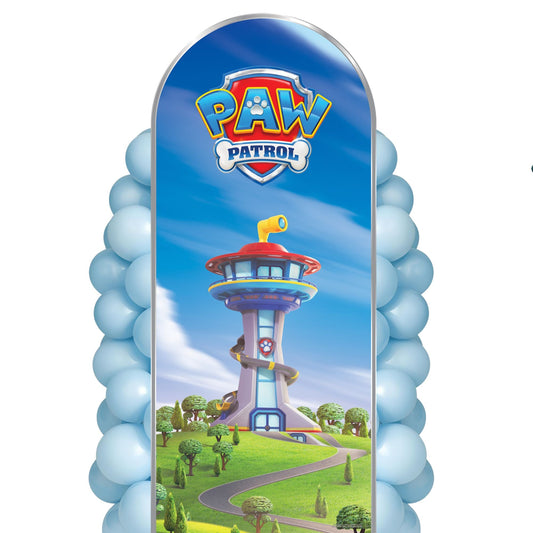 SC4603 Paw Patrol Logo Tower Backdrop Single Cardboard Cutout Height 185cm Paw Patrol Cardboard Cutouts UK | Kids Party Decorations