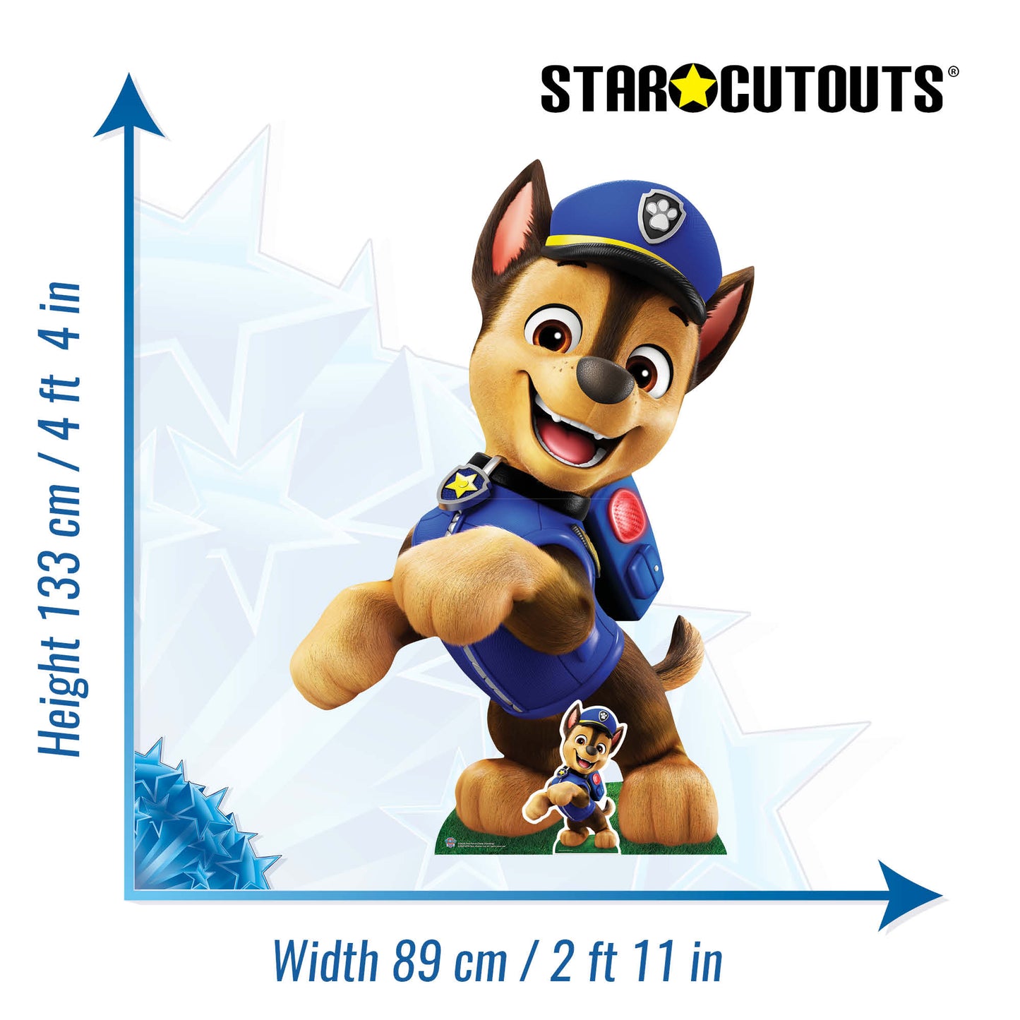 SC4605 Paw Patrol Chase Police Puppy Cardboard Cut Out Height 133cm