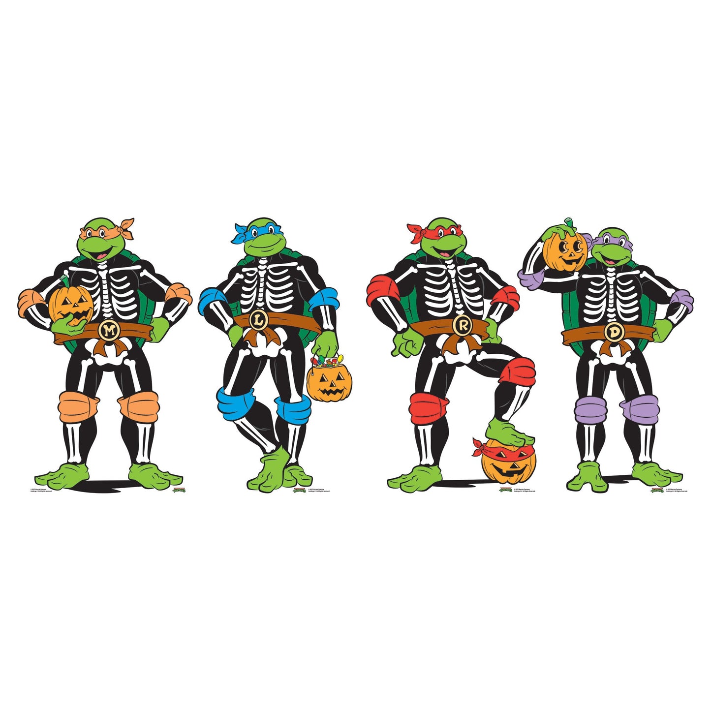 SC4639 TMNT Halloween Star Mini  Multi Pack Bundle Teenage Mutant Ninja Turtles  Cardboard Cutouts Height 64cm