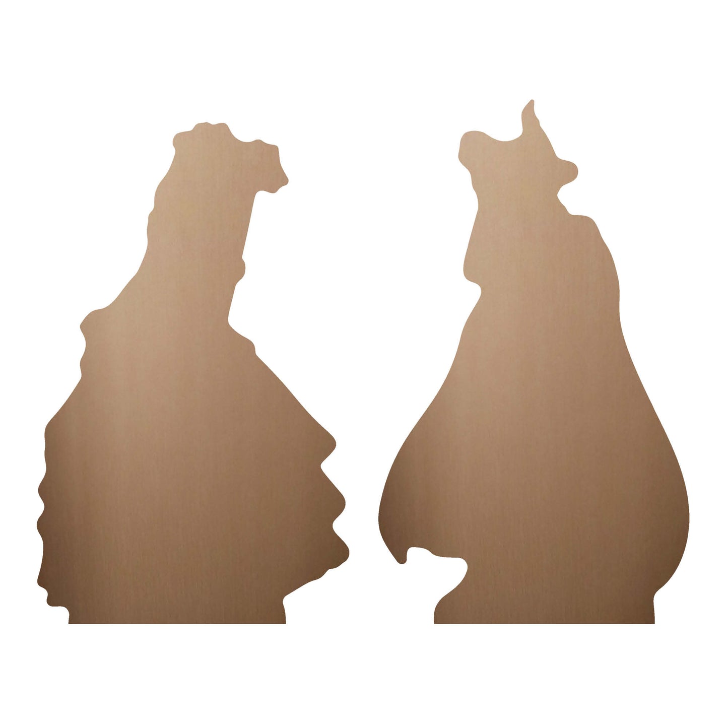 SC4642  Wicked Glinda and Elphaba Shelf Top Pack Two Cardboard Cut Outs Height 31cm