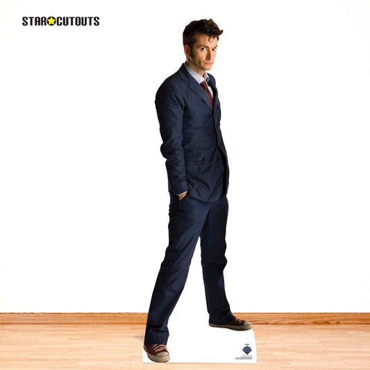 SC4646 Dr Who The Tenth Doctor in Blue Suit Cardboard Cut Out Height 186cm