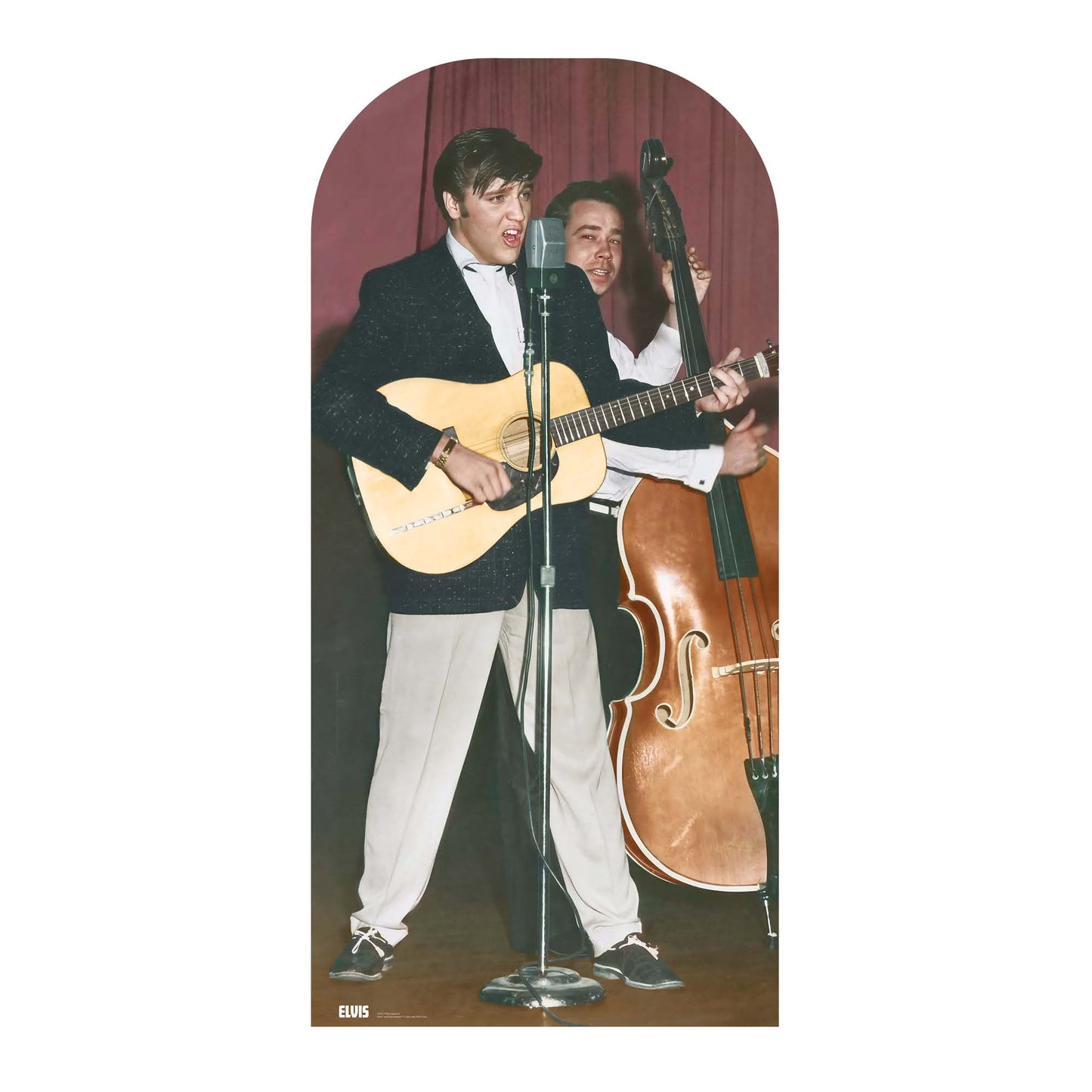 SC4717 Elvis Double Bass Band Stand-In Cardboard Cut Out Height 191cm