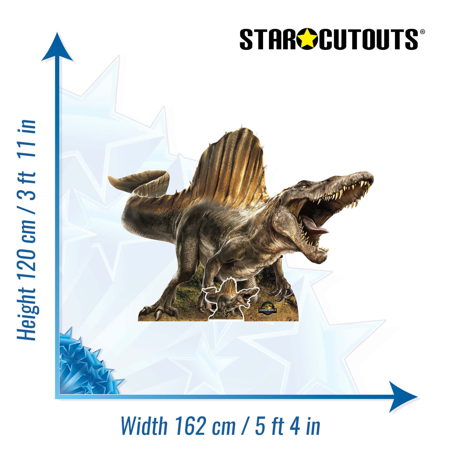 SC4723 Spinosaurus Dinosaur Jurassic World Rebirth   Cardboard Cut Out Height 120cm
