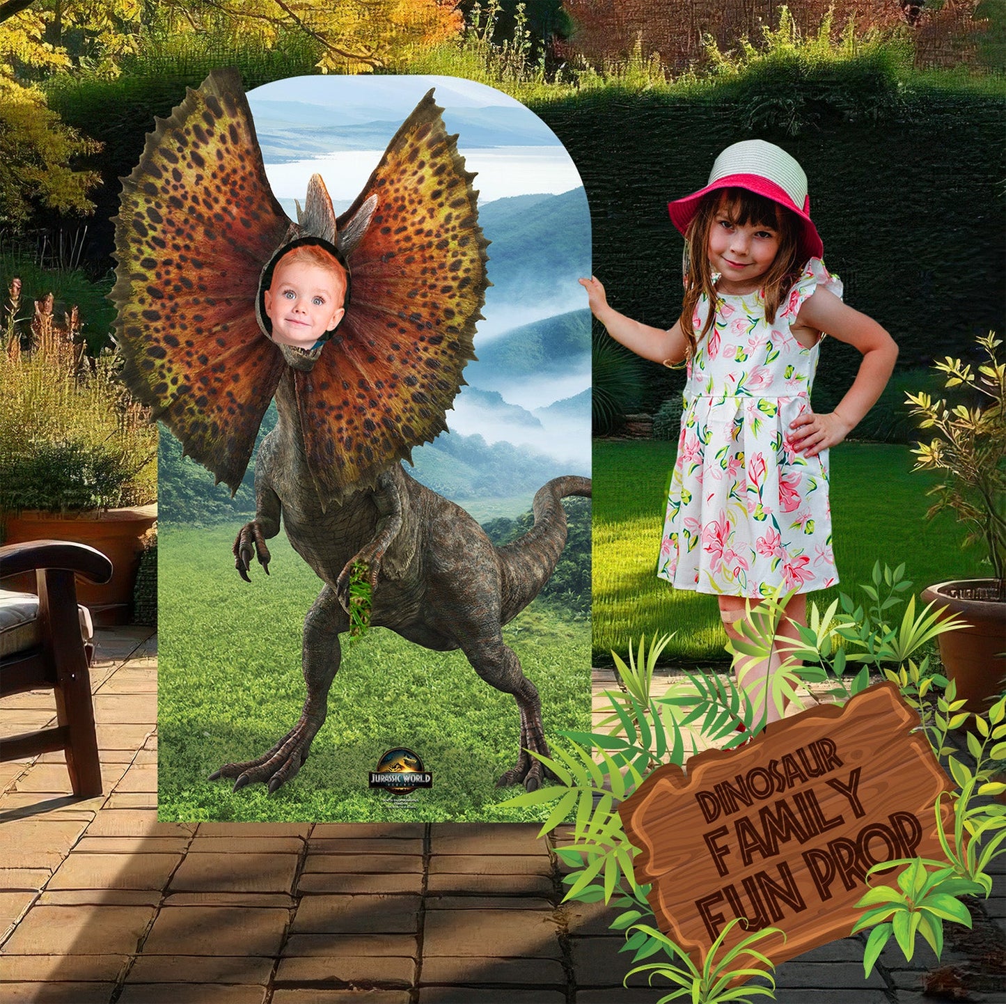 SC4725 Dilophosaurus Stand In Dinosaur Jurassic World Rebirth  Cardboard Cut Out Height 135cm