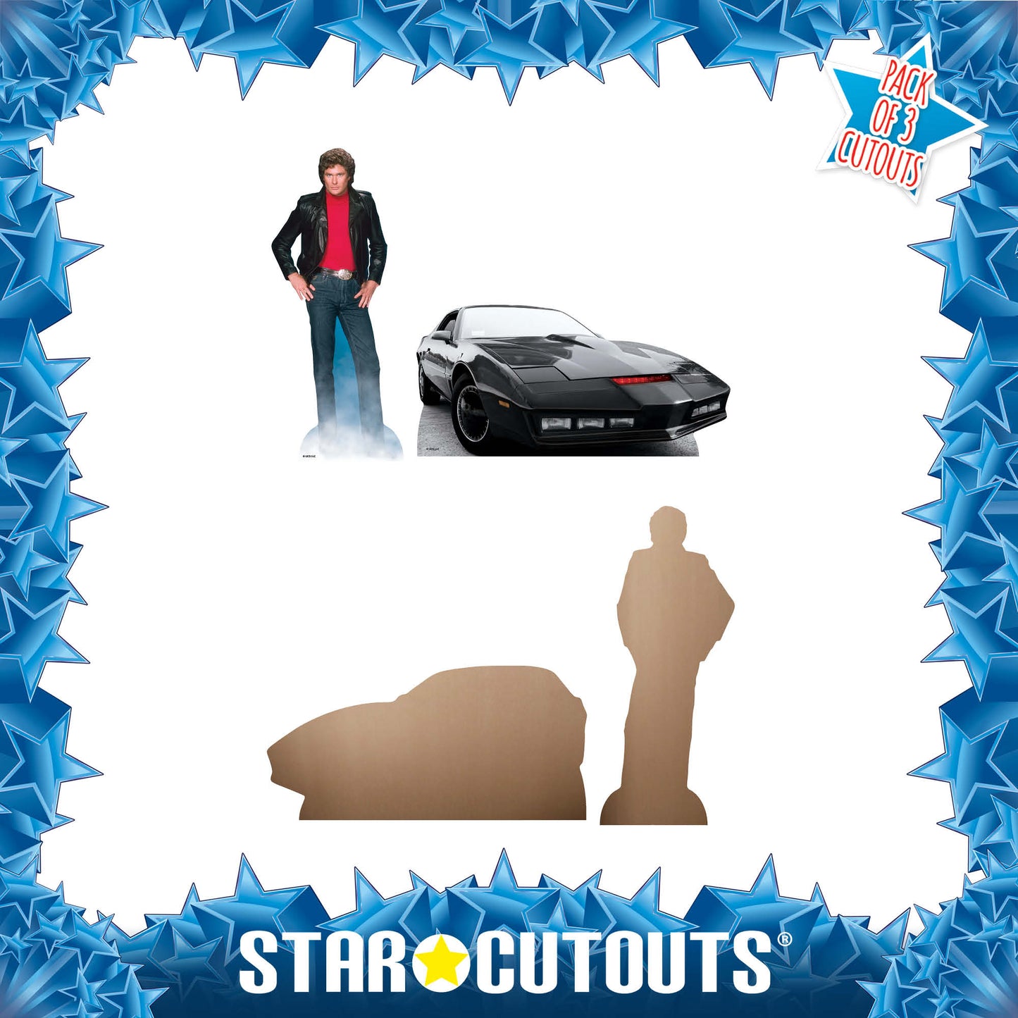 SC4726  Knight Rider and KITT Shelf Top Pack Cardboard Cut Out Height 30cm