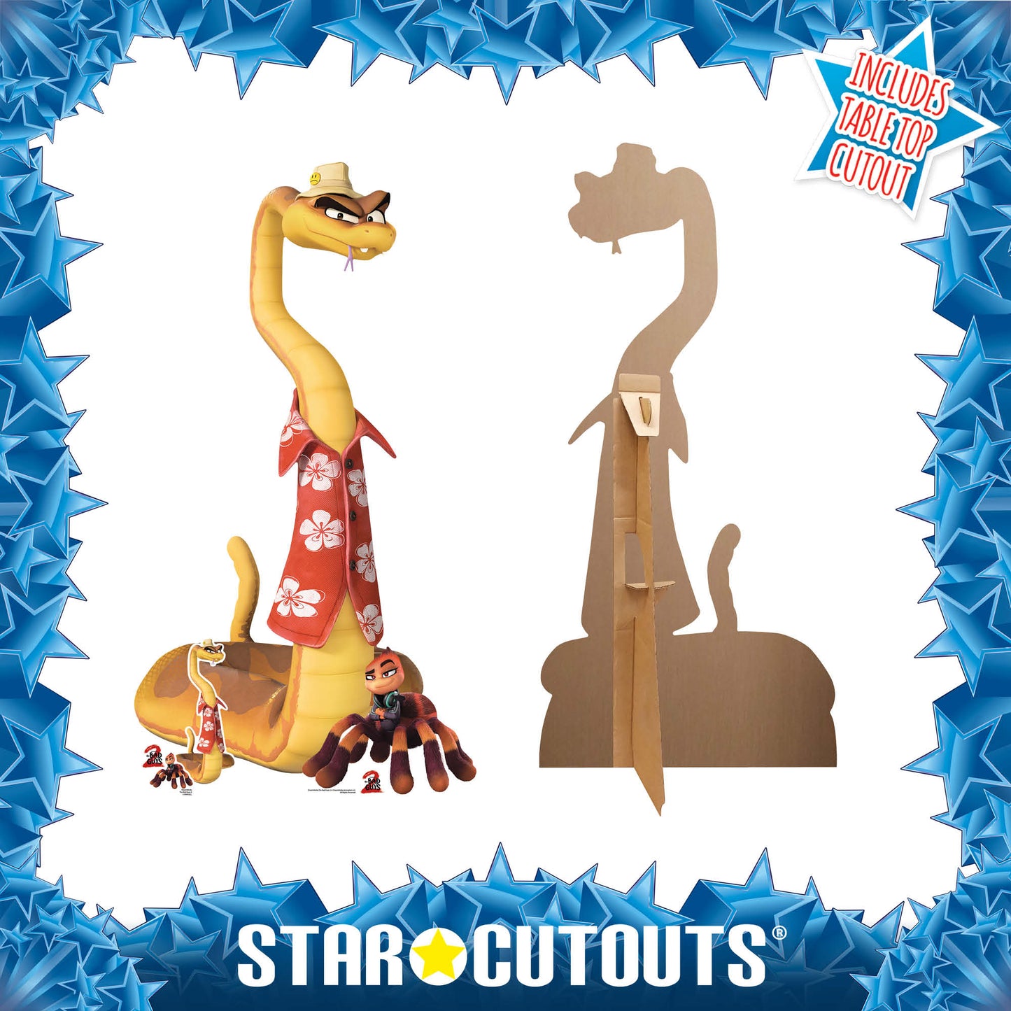 SC4756 Mr. Snake and Ms. Tarantula The Bad Guys 2 Cardboard Cut Out Height 135cm