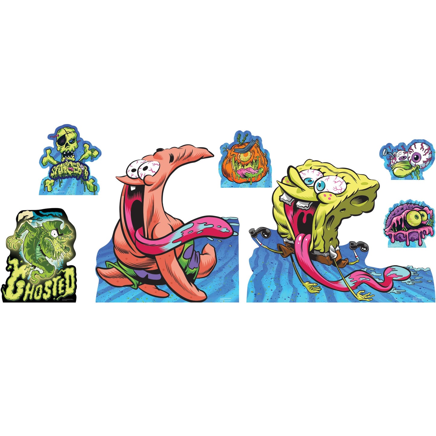 SC4770 SpongeBob Halloween  Multi Pack Bundle Cardboard Cutouts Height 63cm