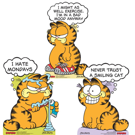 SC4775 Garfield 80s I Hate Mondays Star Mini  Multi Pack Bundle (Multi-Function) - Cardboard Cutout Height 64cm