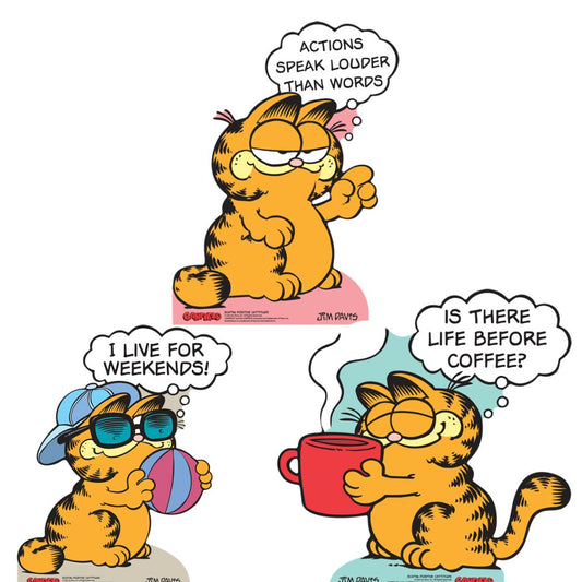 SC4796 Garfield 80s Positive Cattitude Star Mini  Multi Pack Bundle (Multi-Function) -  Cardboard Cutout Height 58cm