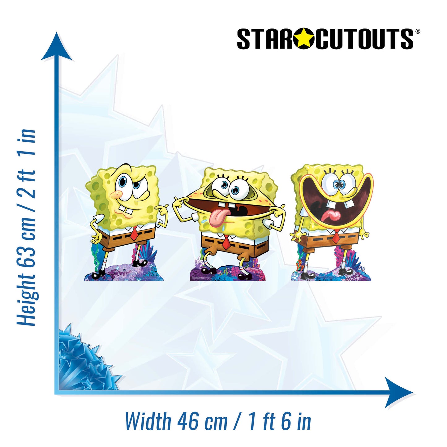 SC4812 Sponge Bob  Multi Pack Bundle Cardboard Cutouts Height 63cm