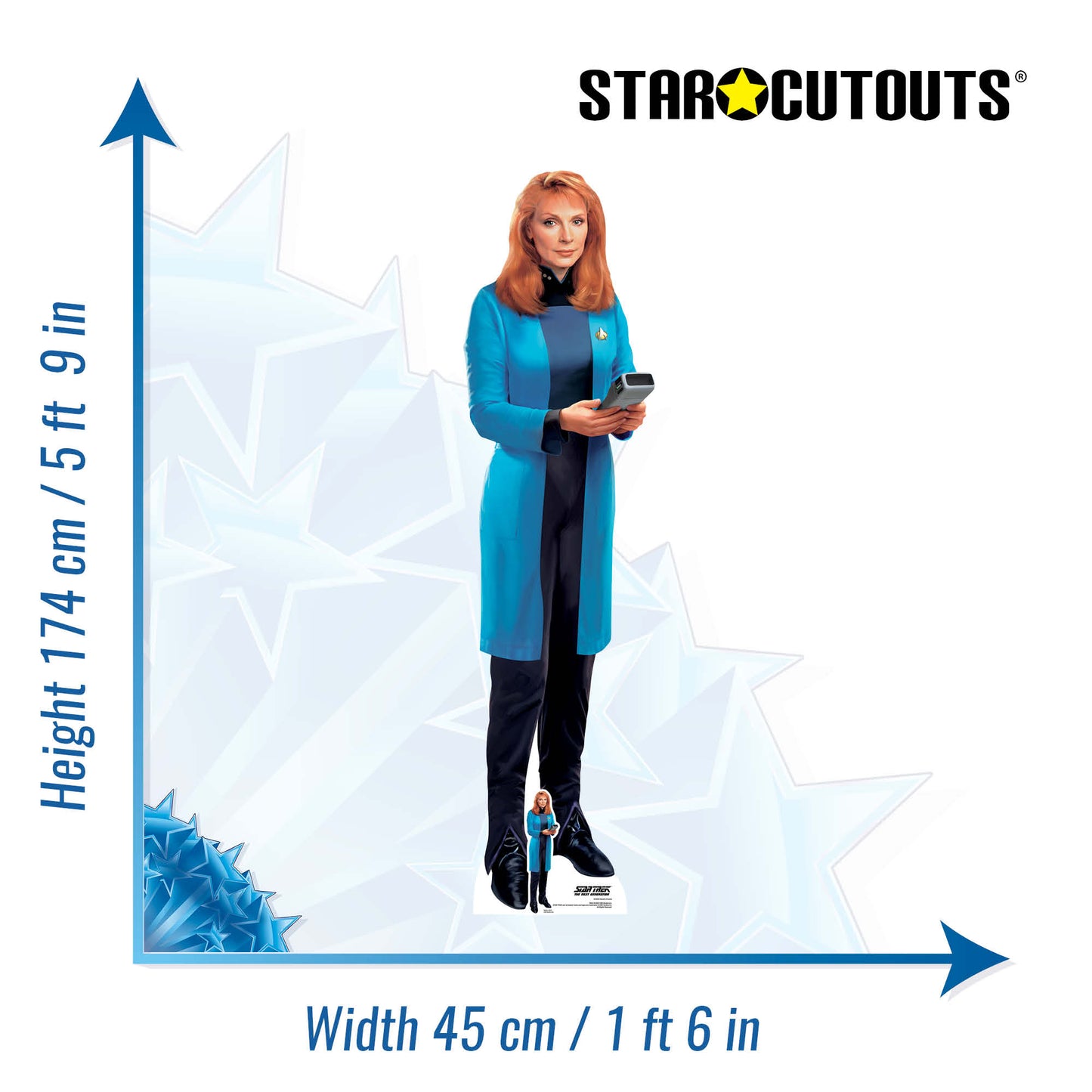 SC4830 Beverly Crusher Star Trek Cardboard Cutout Height 174cm