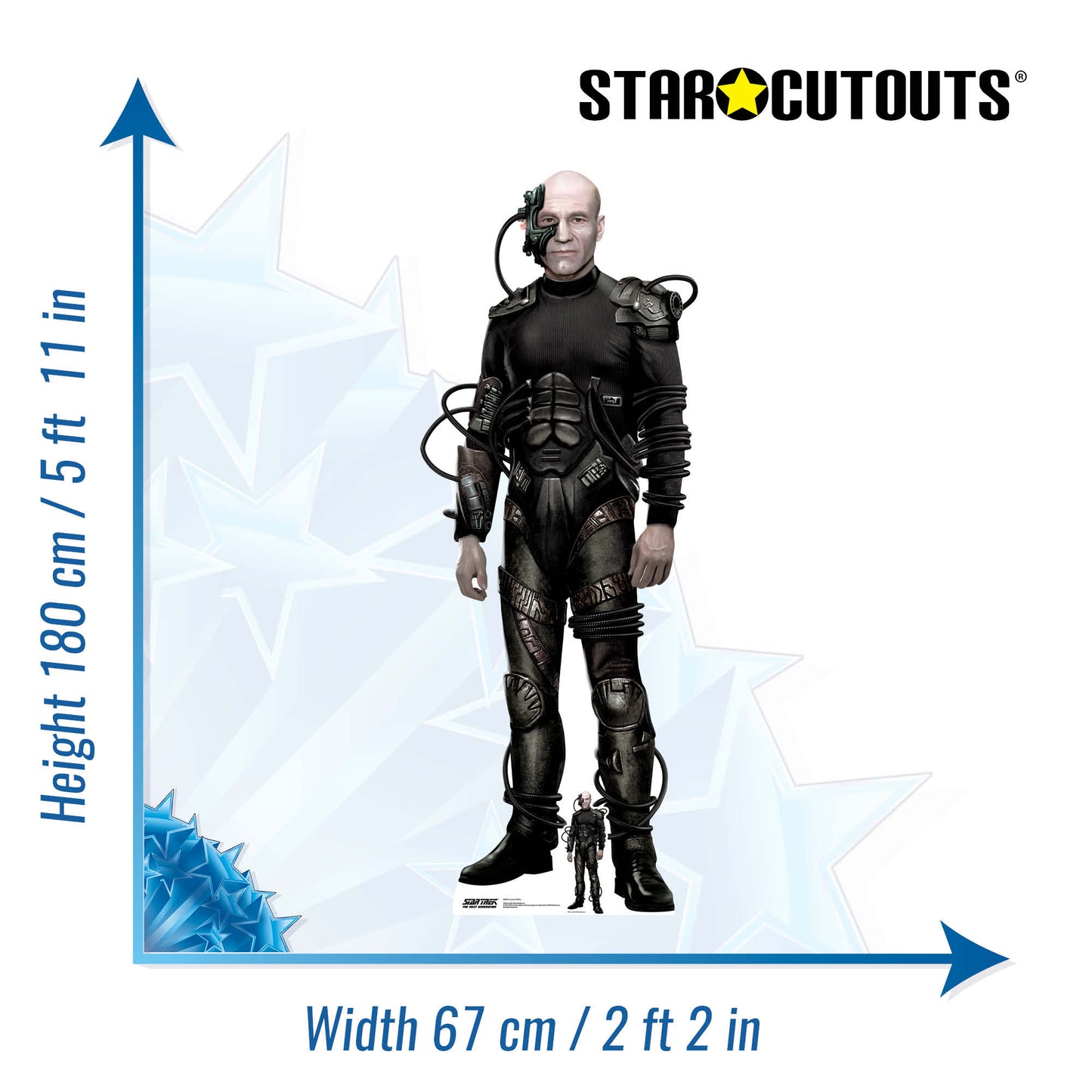 SC4831 Locutus of Borg Star Trek Cardboard Cutout Height 180cm