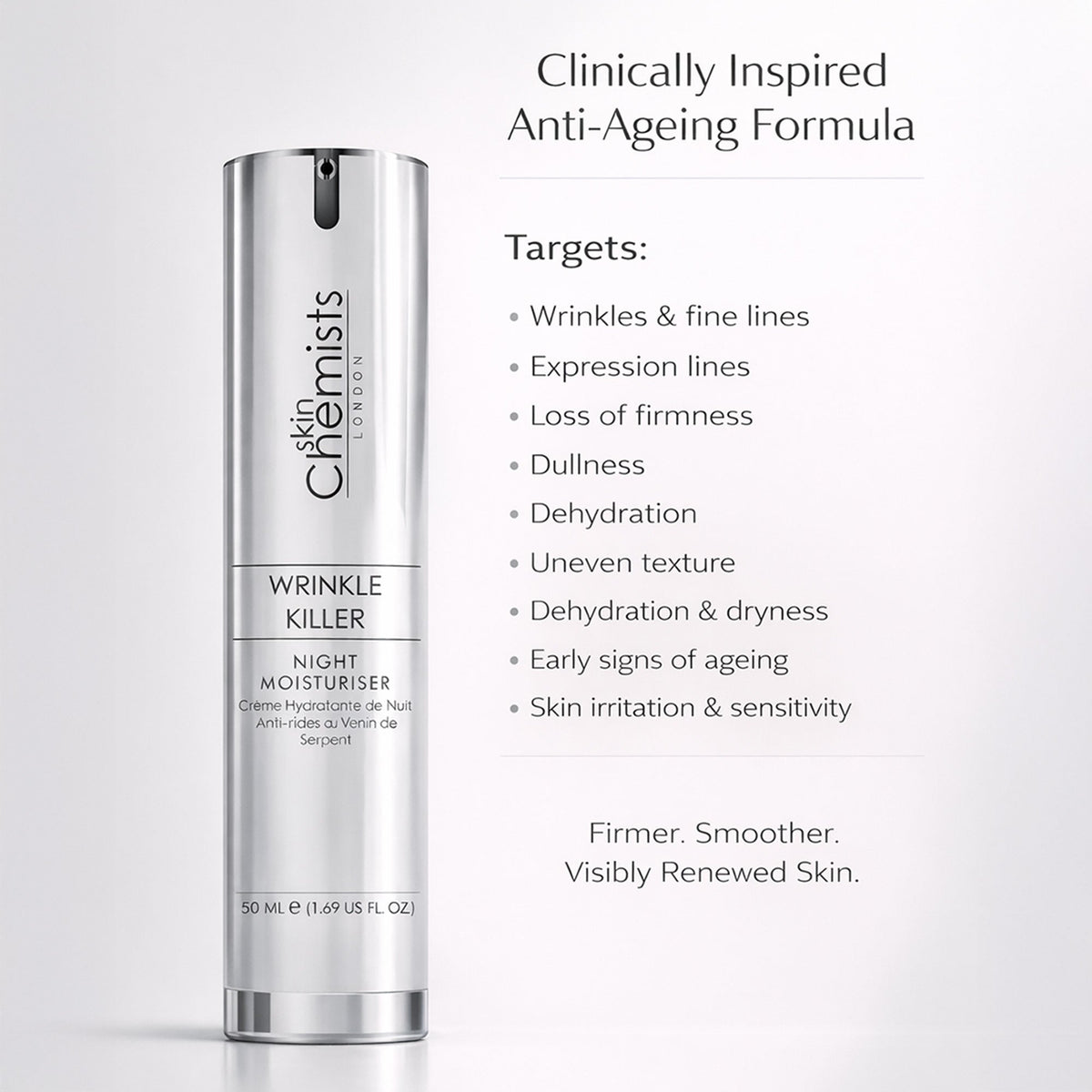 Wrinkle Killer Night Moisturiser 50ml (NEW FORMULA)