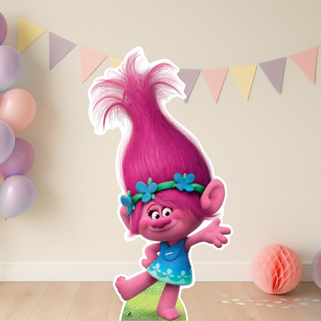 SC924 Princess Poppy Trolls Cardboard Cut Out Height 94cm