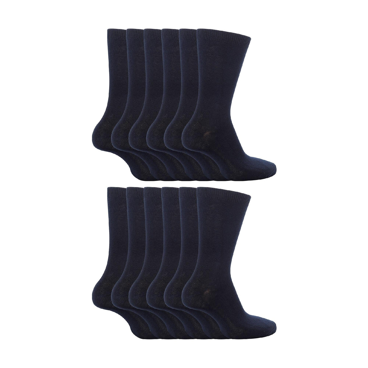 12 Pair Plain Kids School Soft Breathable Cotton Rich Socks