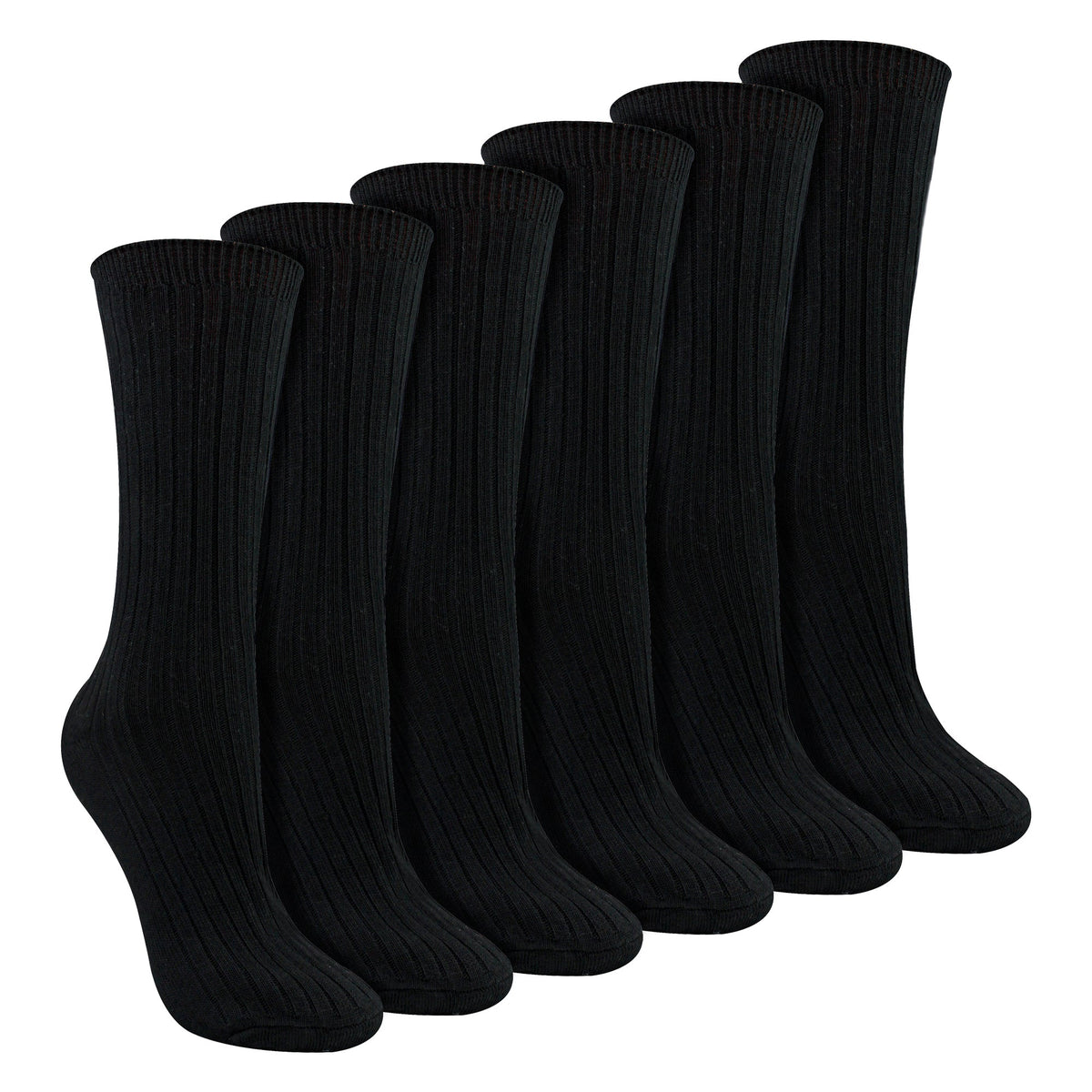 Ladies 6 Pack 100% Cotton Breathable Soft Socks