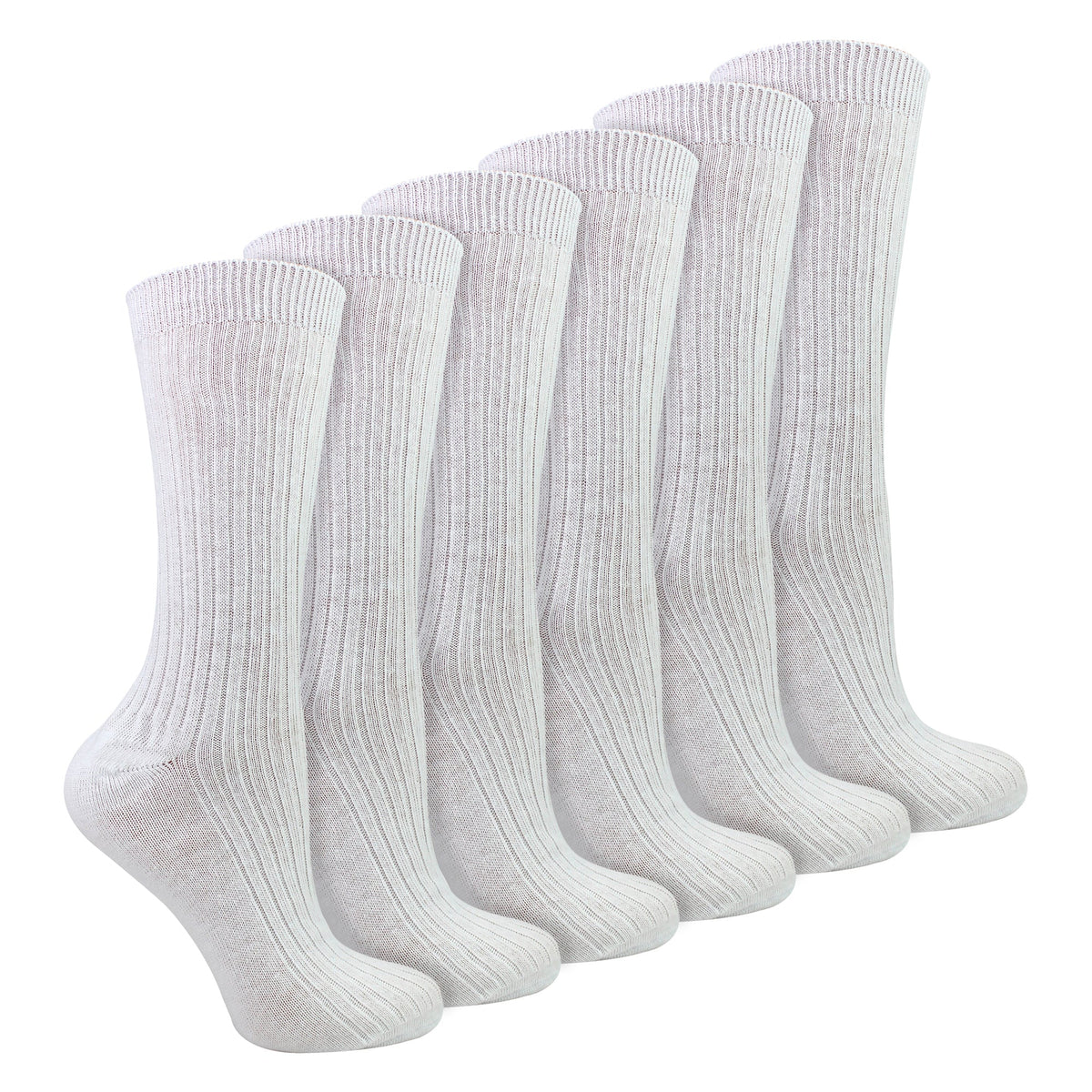 Ladies 12 Pack 100% Cotton Soft Breathable Socks