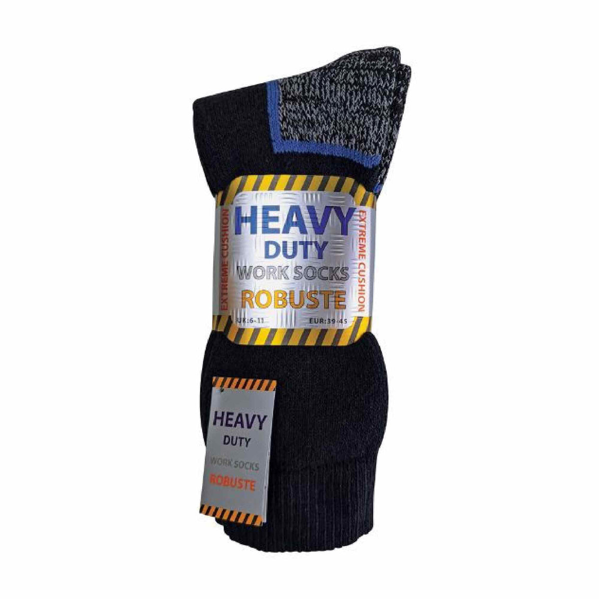 3 Pack Mens Heavy Duty Cotton Cushioned Work Boot Socks