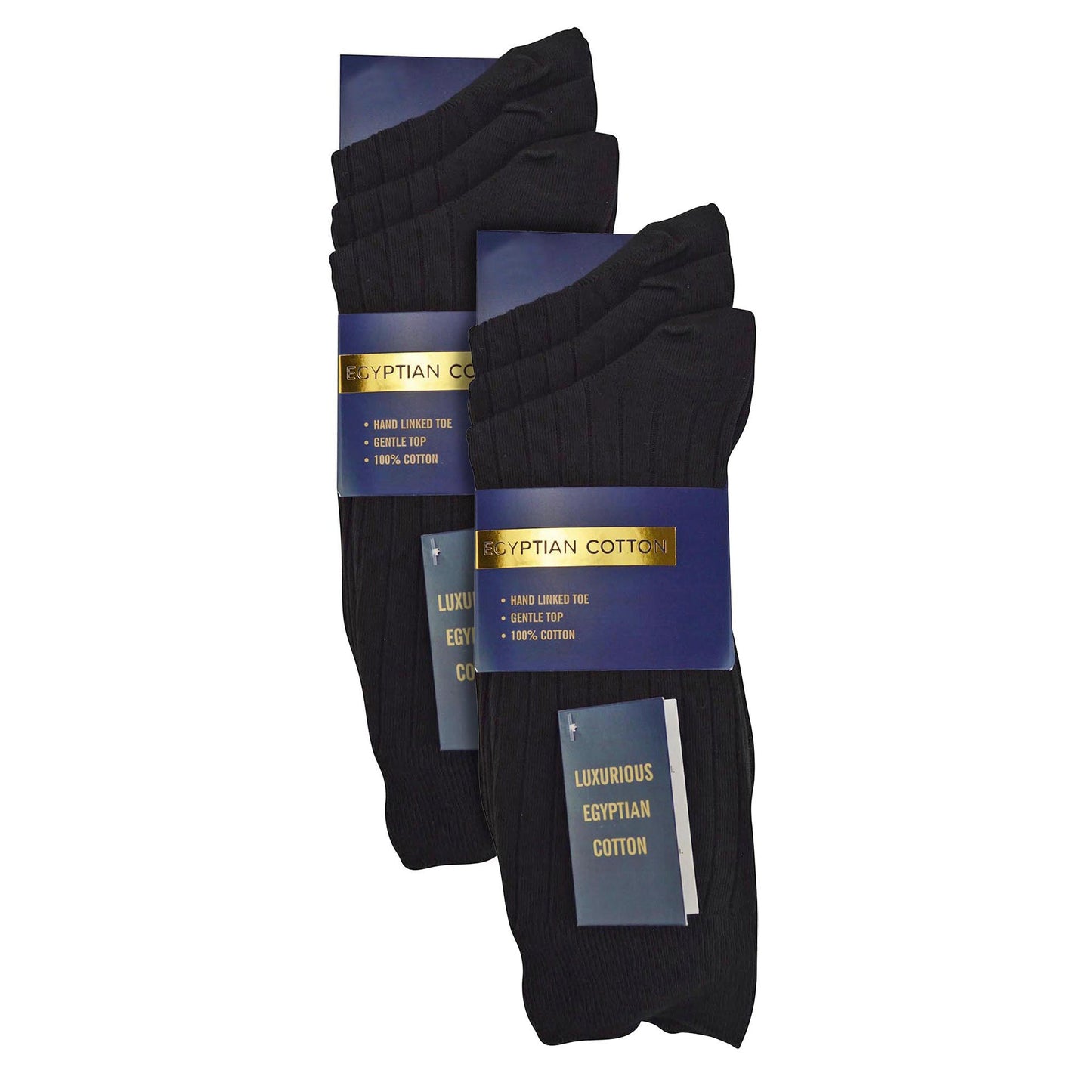 6 Pack Mens 100% Egyptian Cotton Dress Socks