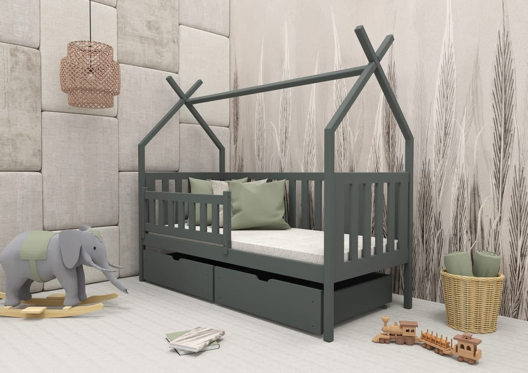 Wooden Single Bed Simba with Storage