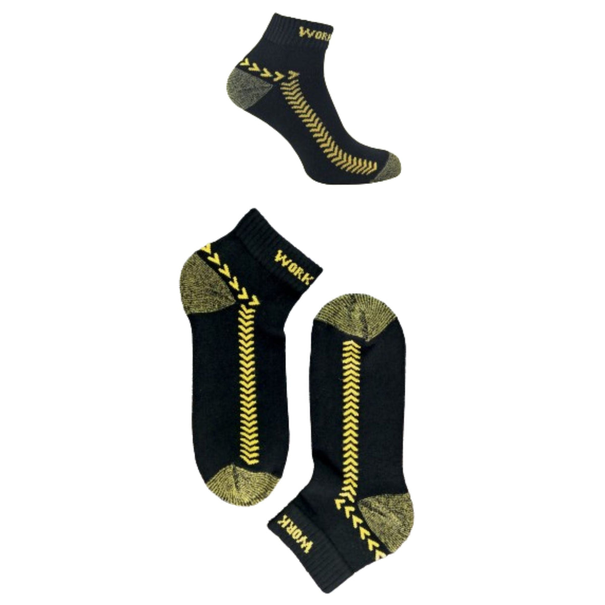 6 Pack Mens Cotton Anti Sweat Low Cut Work Socks for Steel Toe Boots
