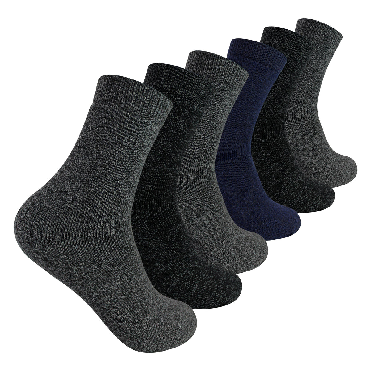 6 Pack Boys Value Boot Socks | Outdoor Warm Hiking Socks