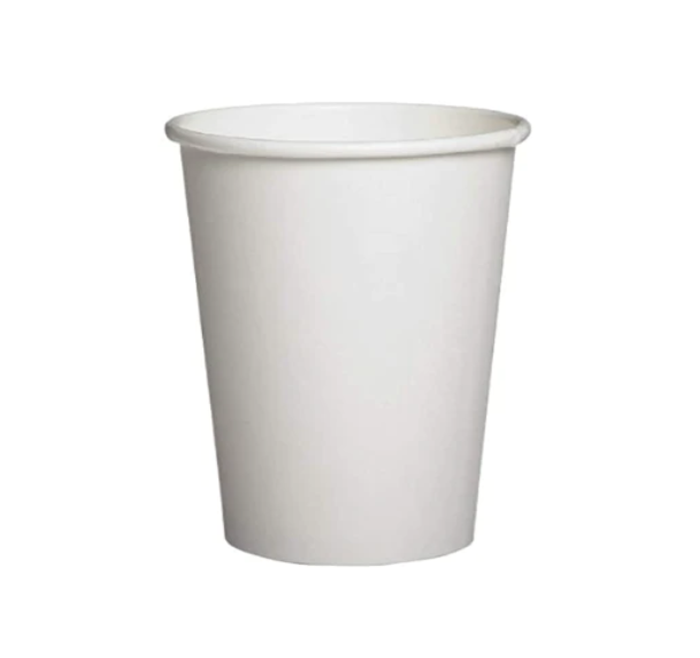 50Pack 8oz Disposable Paper Cups White for Parties Events