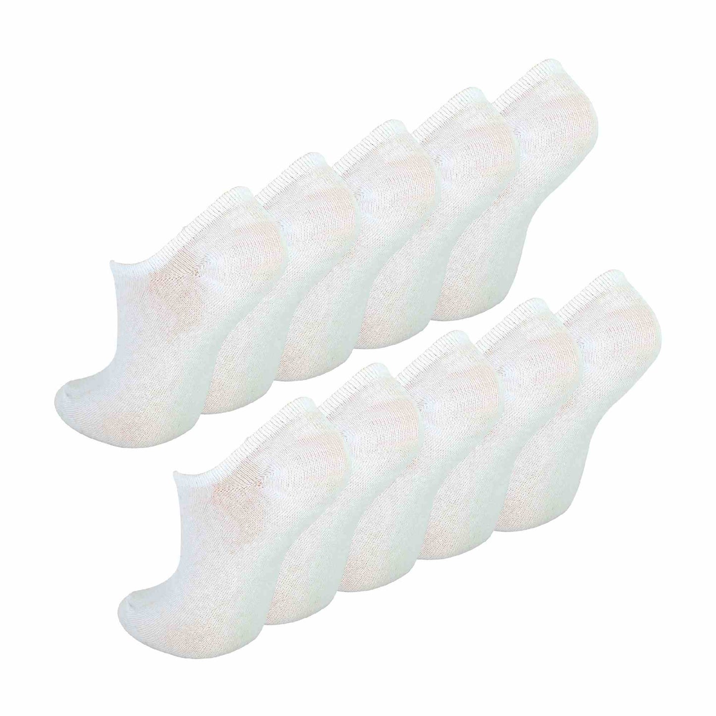 10 Pack Girls & Boys No Show Invisible Cotton Rich Socks (3 Sizes)