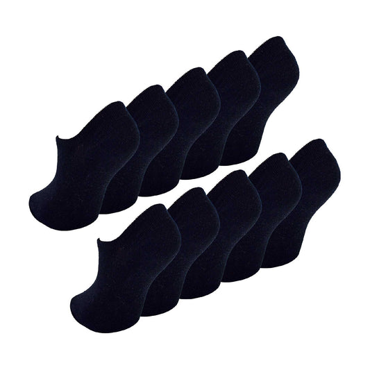 10 Pack Girls & Boys No Show Invisible Cotton Rich Socks (3 Sizes)