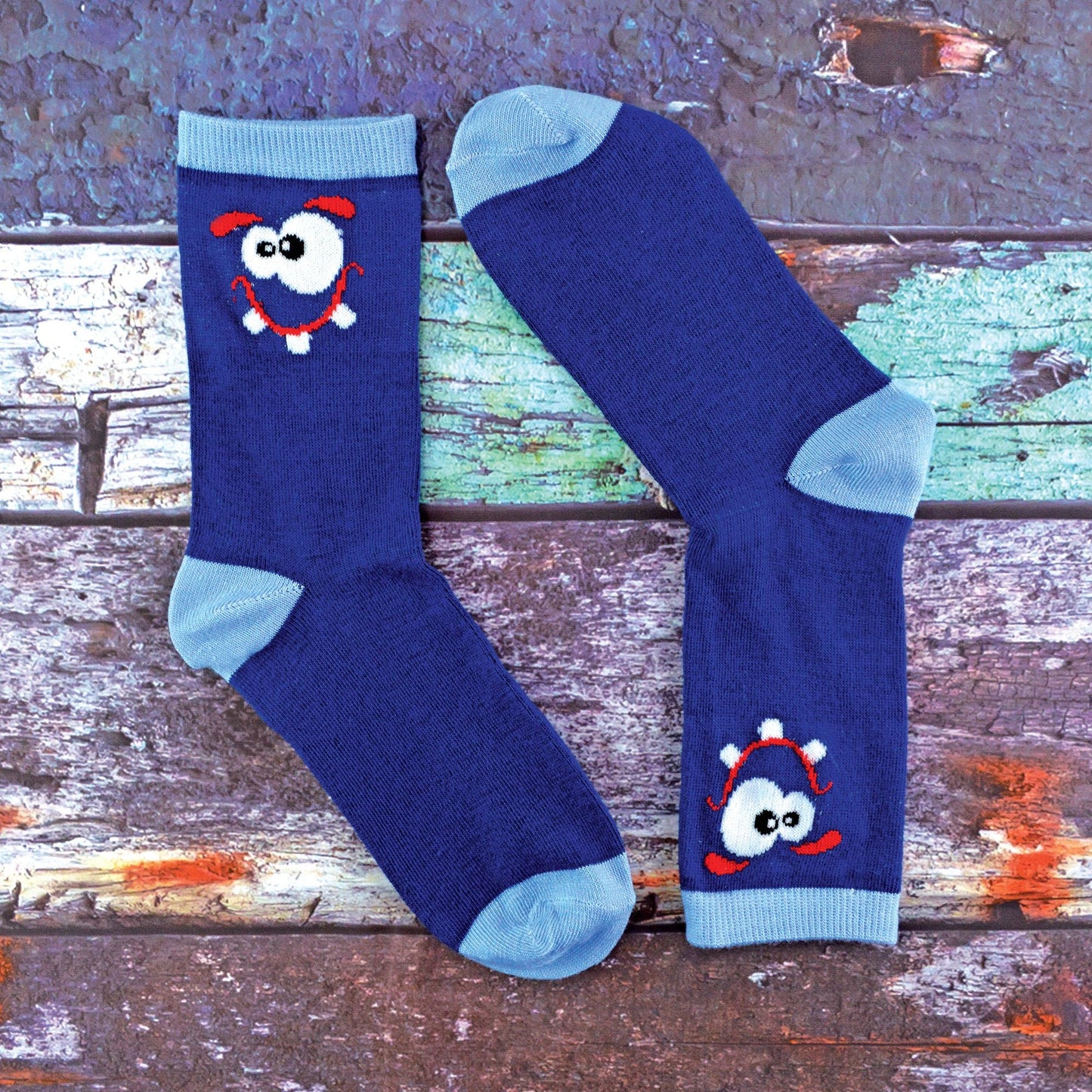 6 Pack Boys Funky Patterned Novelty Crew Socks