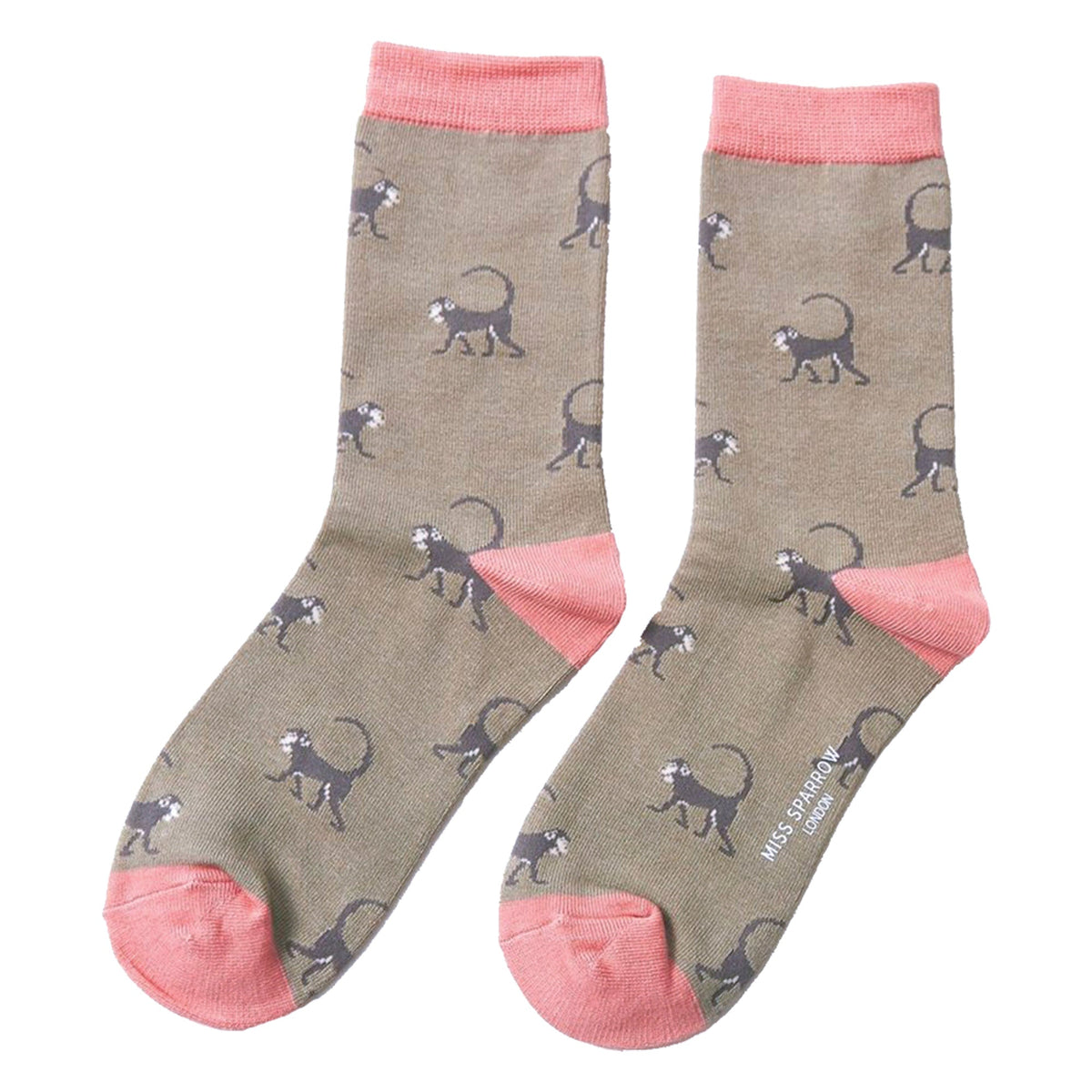 1 Pack Ladies Novelty Monkey Bamboo Socks