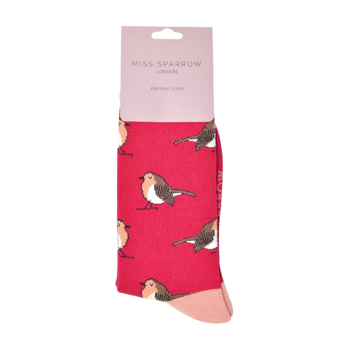 1 Pack Ladies Novelty Red Robin Bamboo Socks