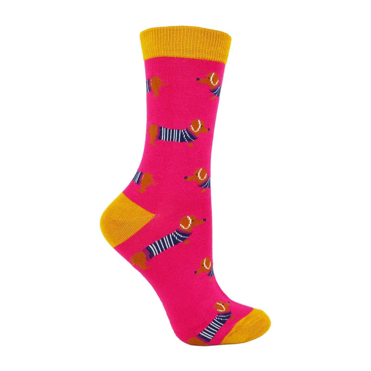 1 Pack Ladies Novelty Parisian Puppy Bamboo Socks