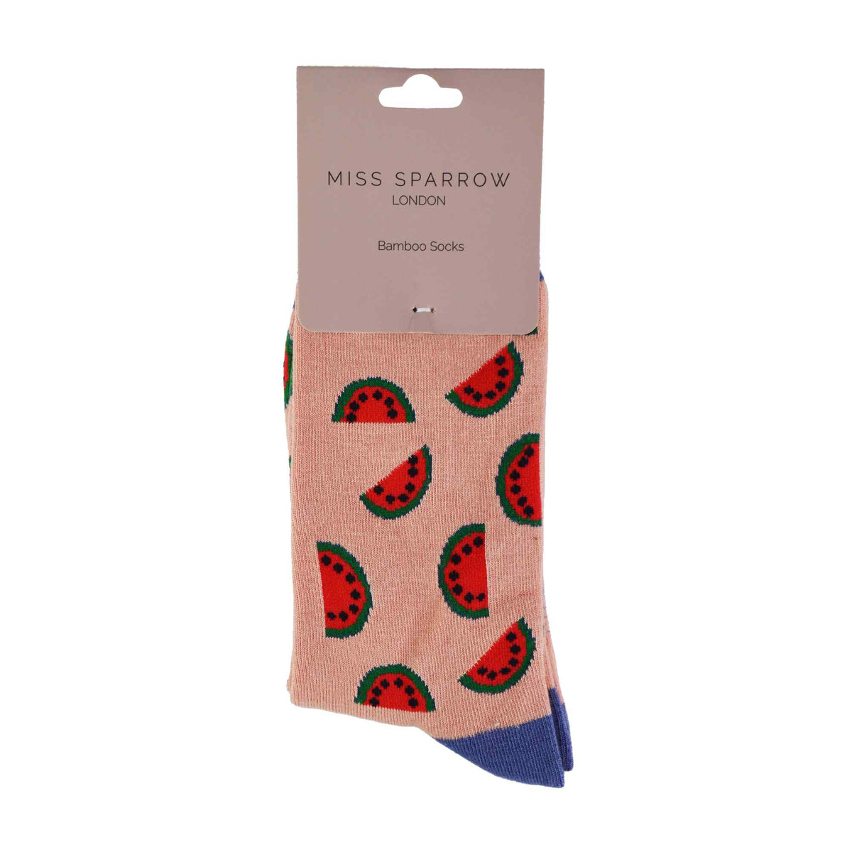 1 Pack Ladies Novelty Dusky Pink Watermelon Bamboo Socks