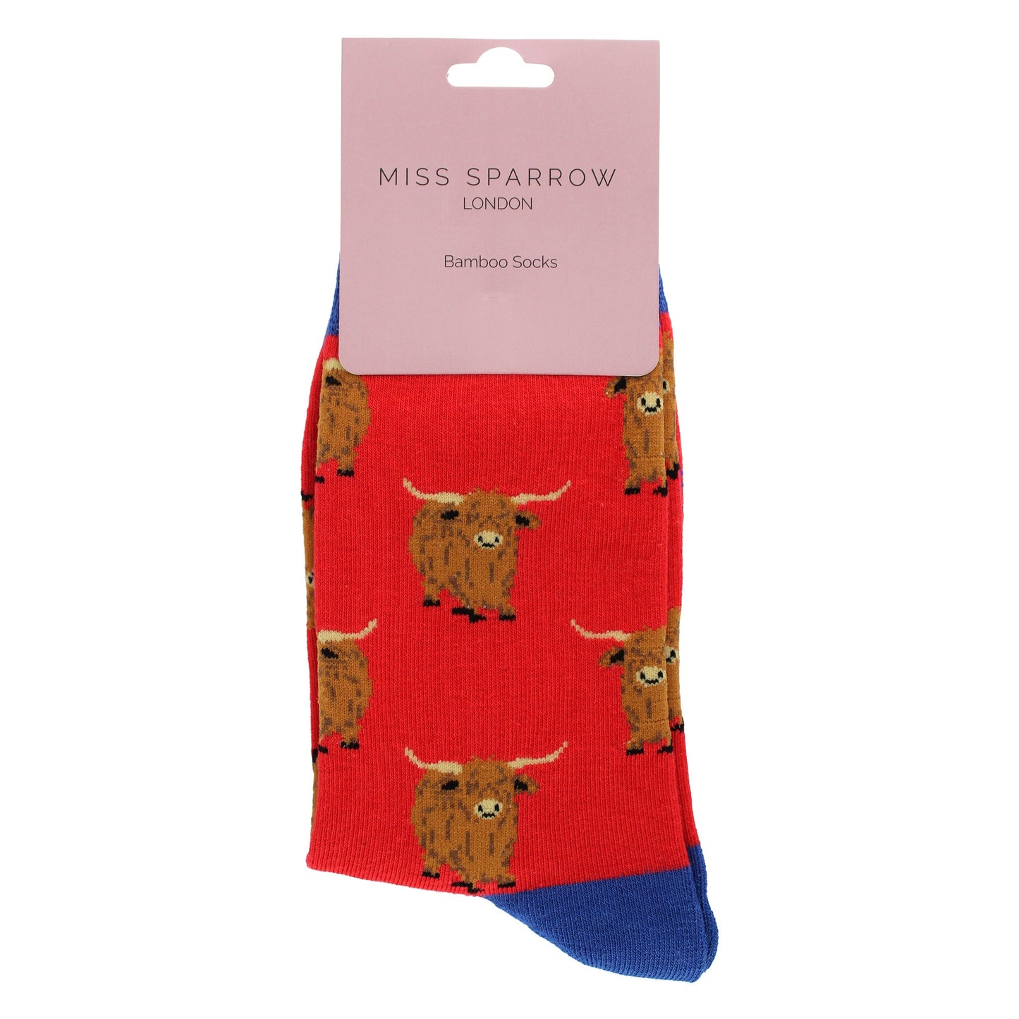 Ladies Highland Cow Socks | Womens Novelty Bamboo Gift Socks For Cow Lovers