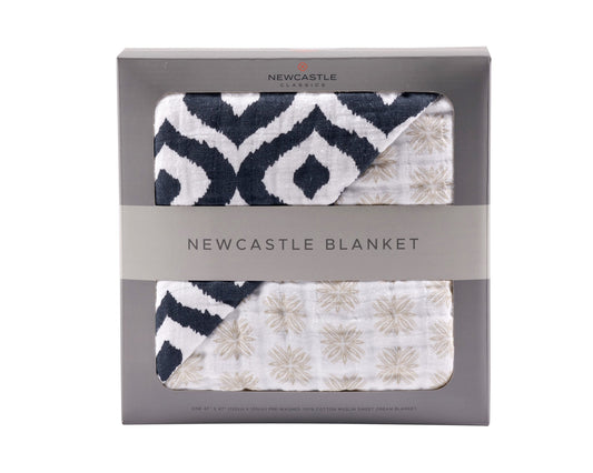 Morrocan Blue And Traveler Dot Newcastle Blanket