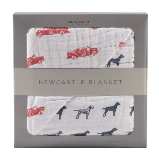 Fire Truck and Dalmatian Newcastle Blanket