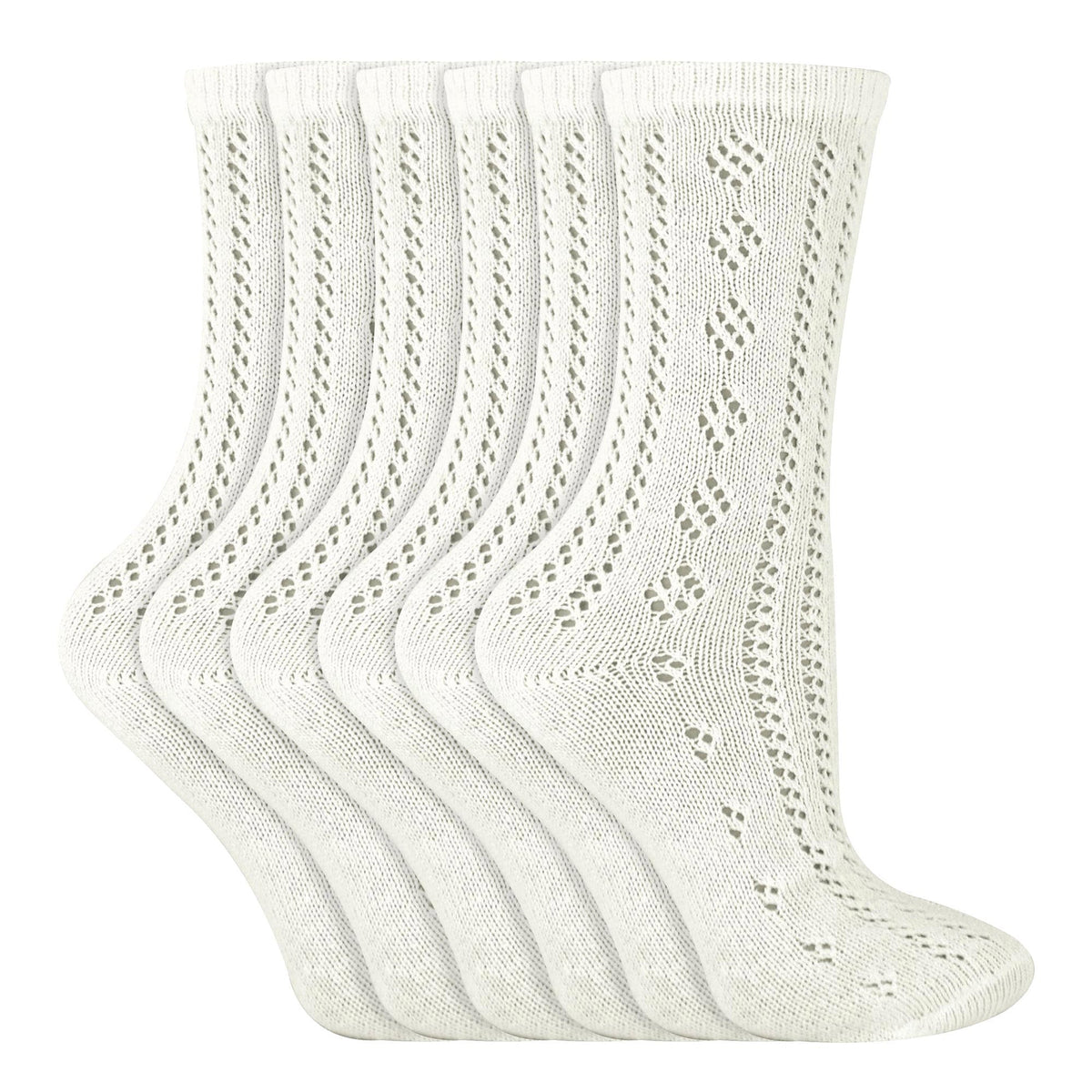 6 Pack Girls Cotton School Pelerine Knee High Socks
