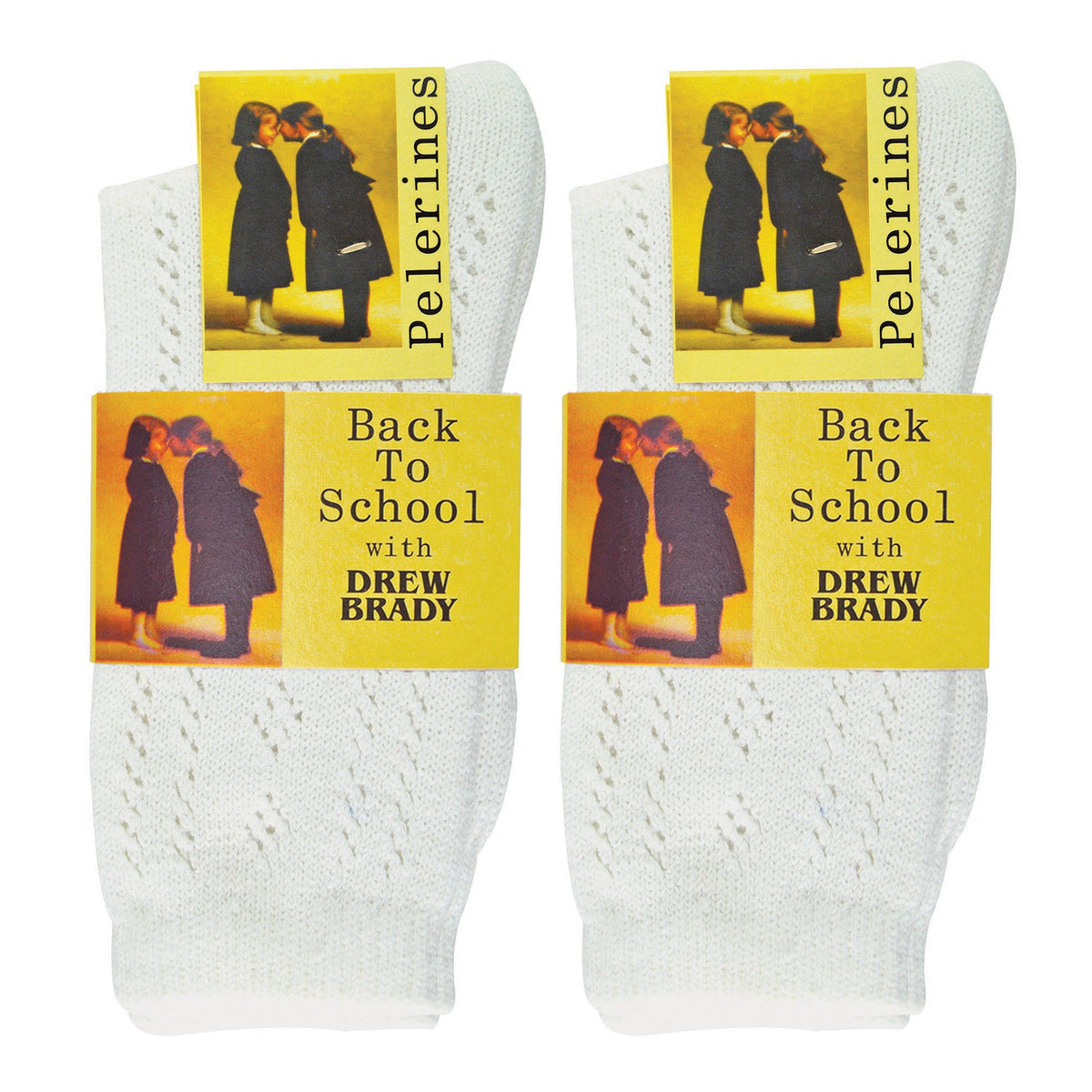 6 Pack Girls Cotton School Pelerine Knee High Socks