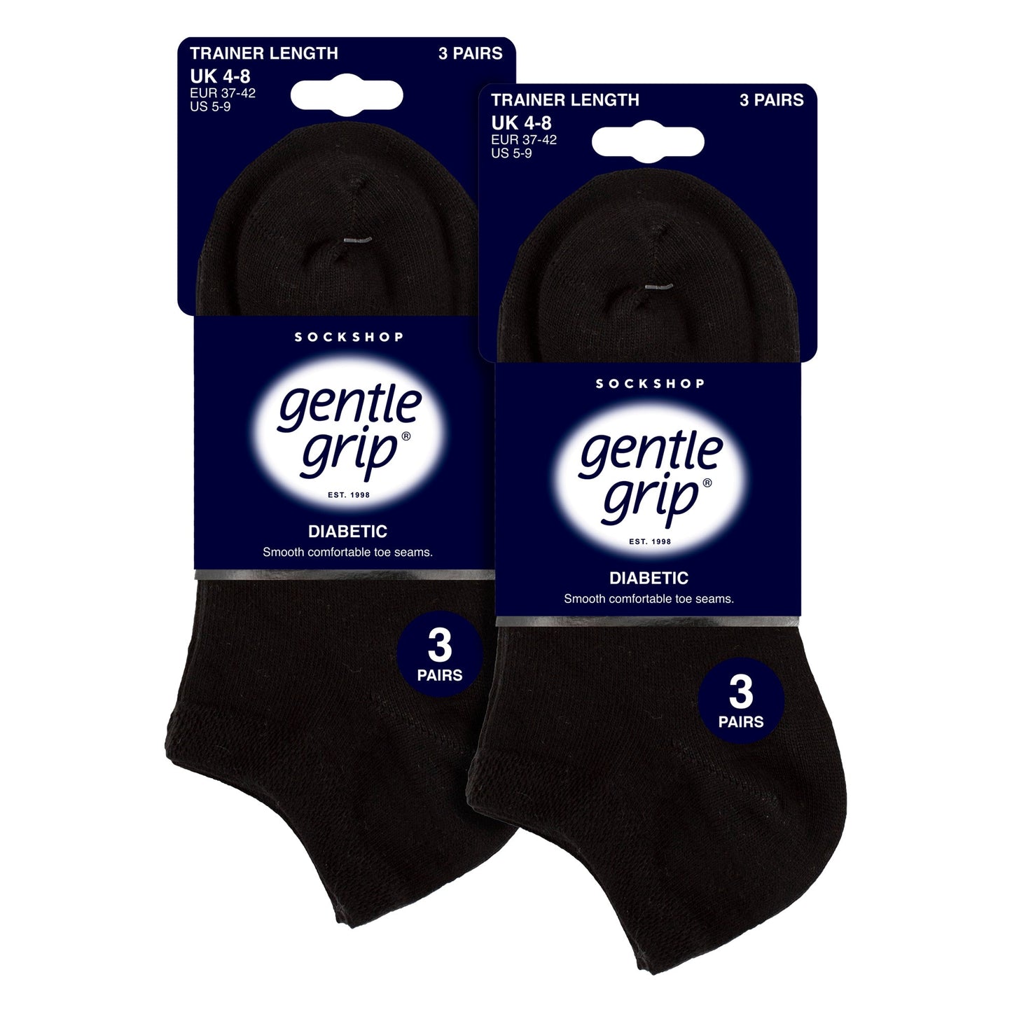 6 Pack Diabetic Trainer Socks for Women | Extra Wide Ankle Socks