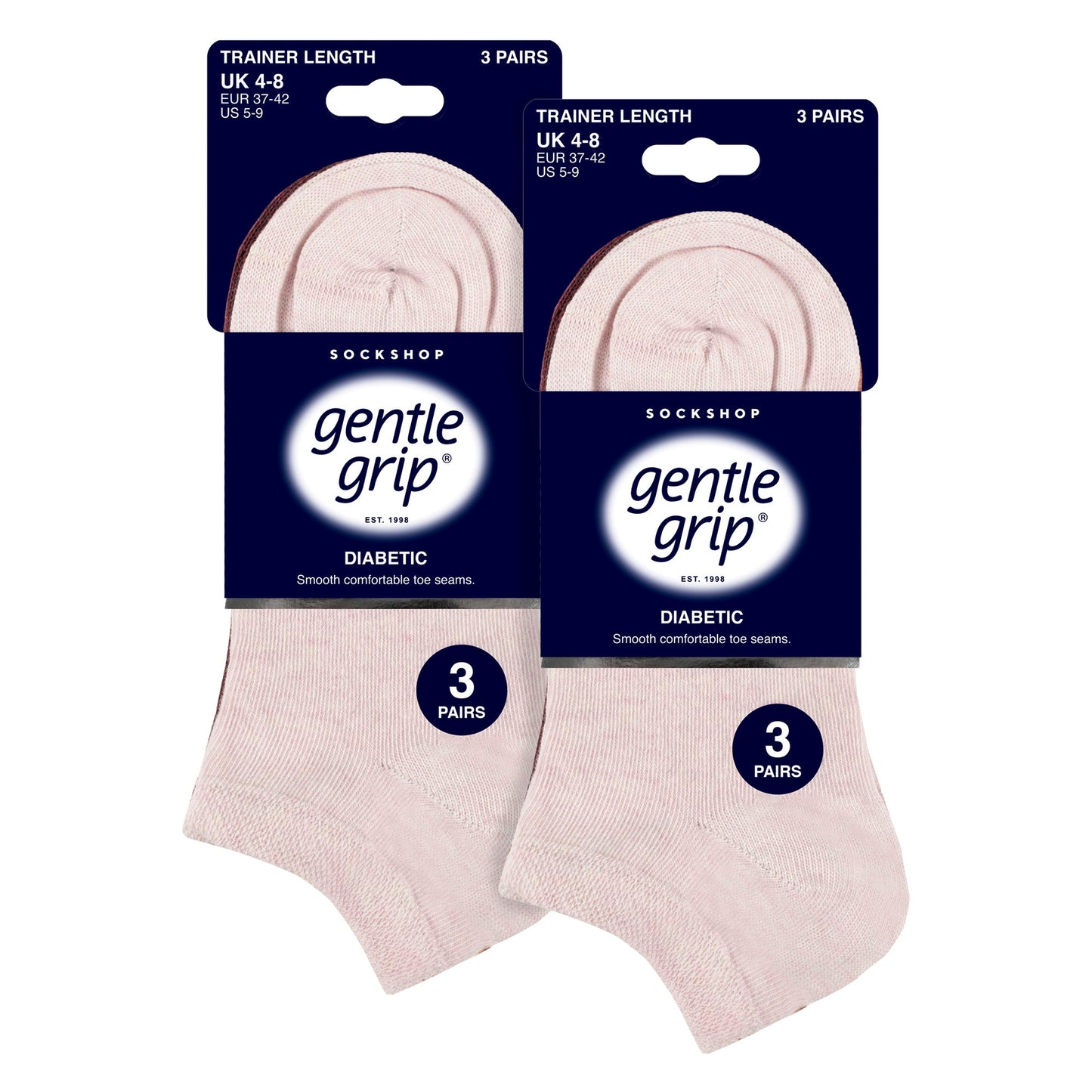 6 Pack Diabetic Trainer Socks for Women | Extra Wide Ankle Socks